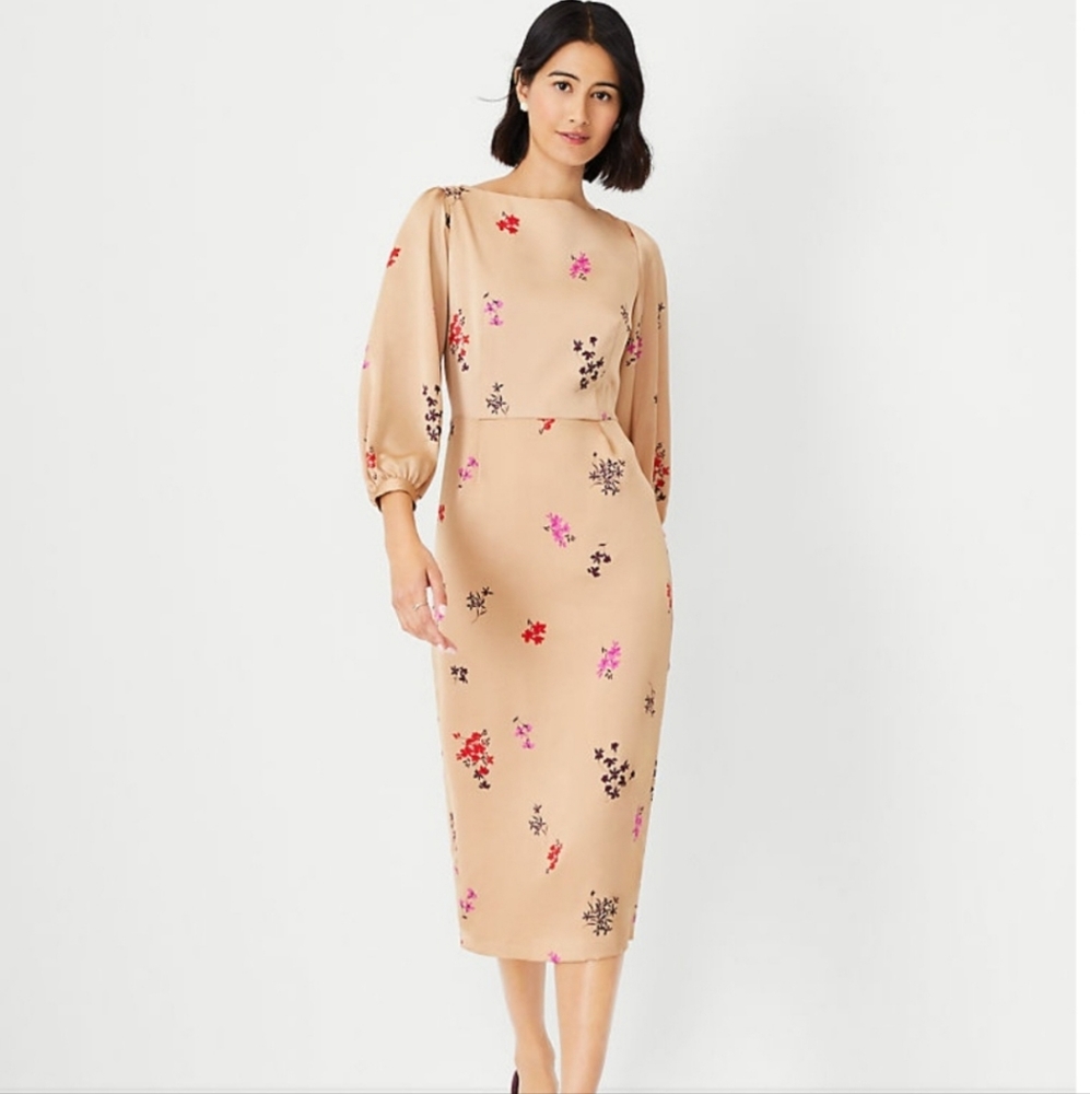 Floral Sheath Dress Ann Taylor